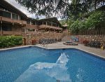 On-site outdoor pool and hot tubs